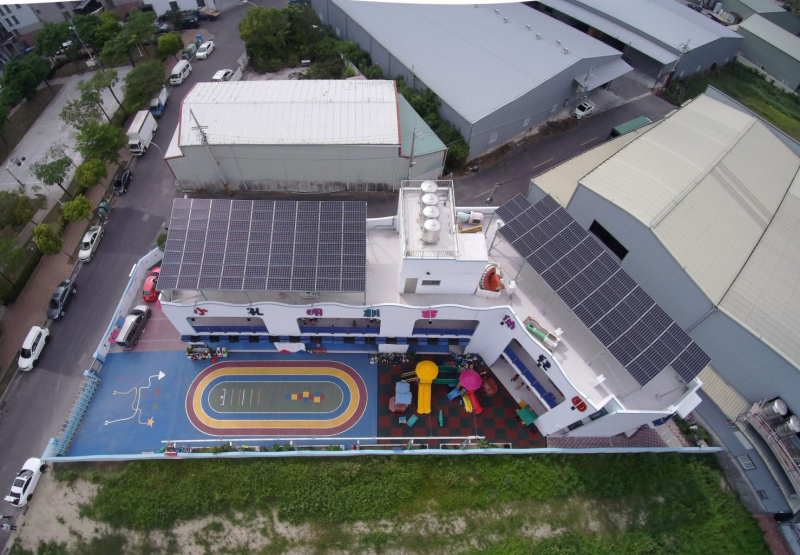 台南幼稚園屋頂太陽能系統